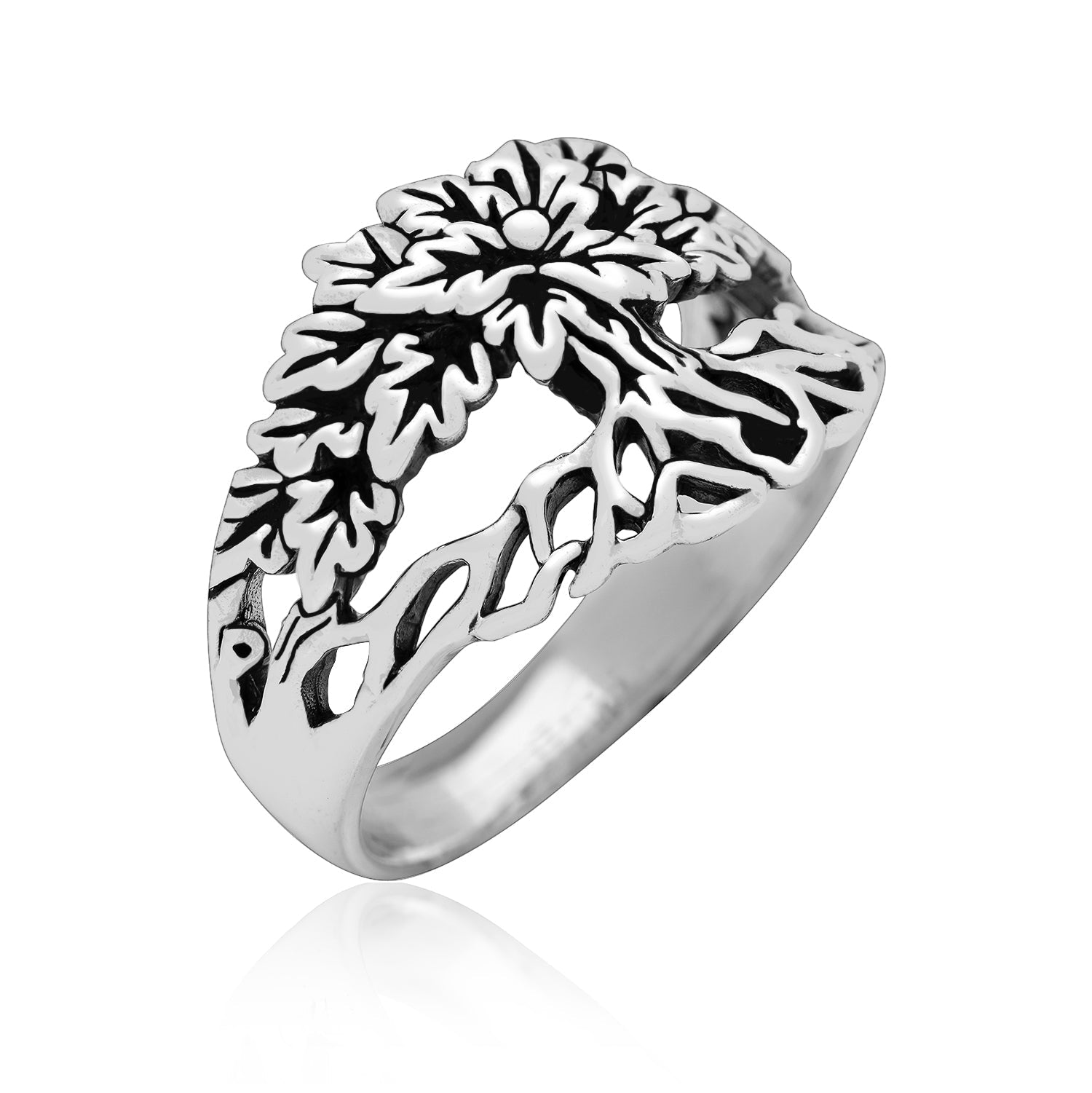 925 Sterling Silver Viking Yggdrasil Unisex Ring - Cosmic Serenity Shop