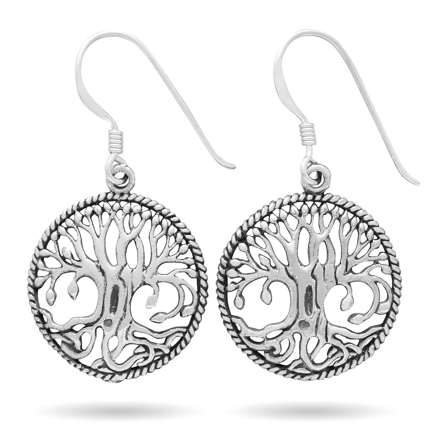 925 Sterling Silver Yggdrasil Norse Tree of Life Viking Jewelry Earrings - Cosmic Serenity Shop