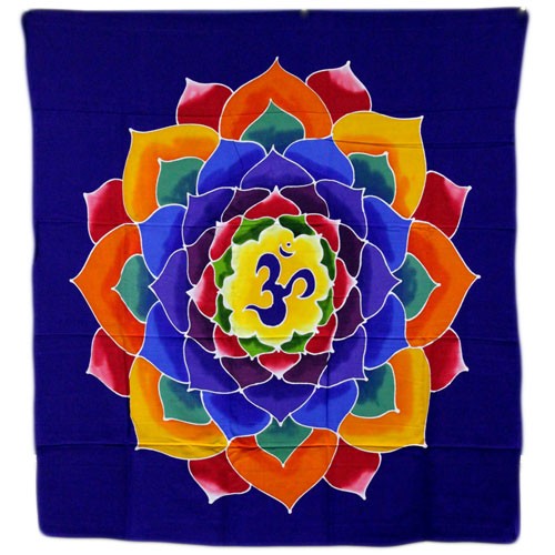 Batik Wall Hanging - Om - Flower of Life - Cosmic Serenity Shop