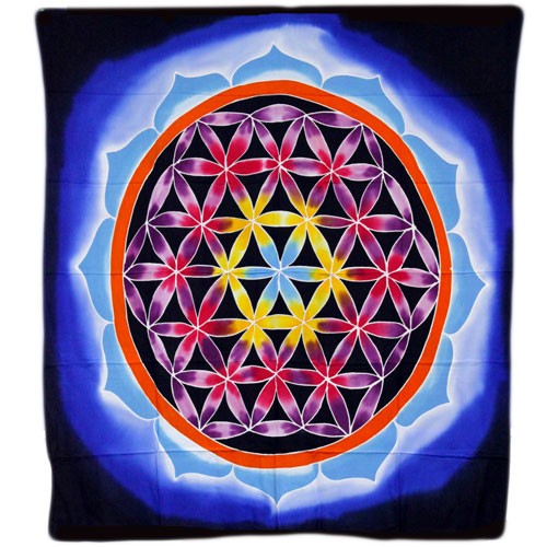 Batik Wall Hanging - Flower of Life & Love - Cosmic Serenity Shop