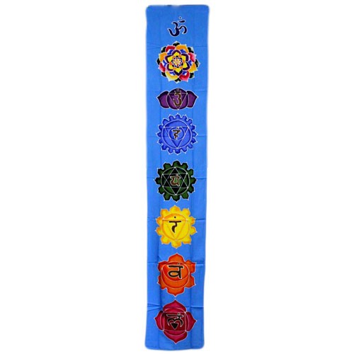 Batik Chakra Drop Banner - Sky Blue