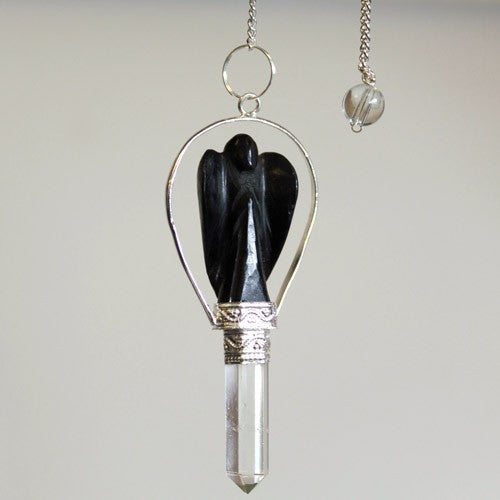 Angel Pendulum - Black Agate