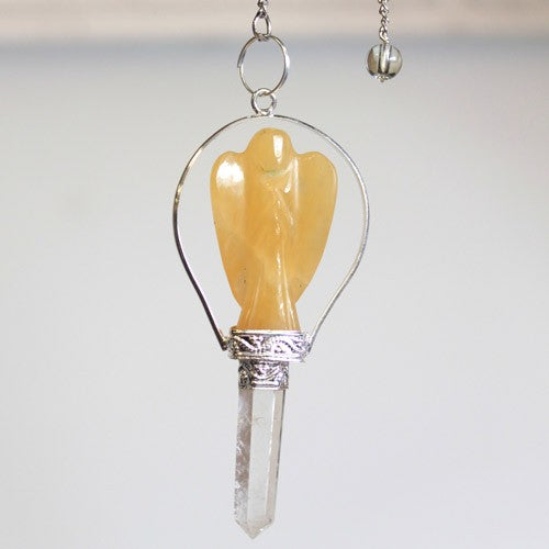 Angel Pendulum - Yellow Quartz