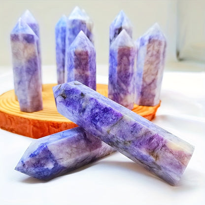 Natural Amethyst Crystal Tower Hexagonal Single-Point Pillar - Cosmic Serenity Shop