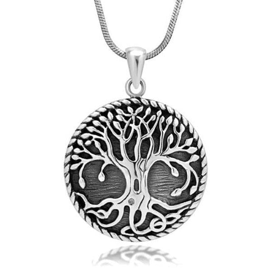 925 Sterling Silver Yggdrasil Norse Tree of Life Viking Jewelry Pendant - Cosmic Serenity Shop