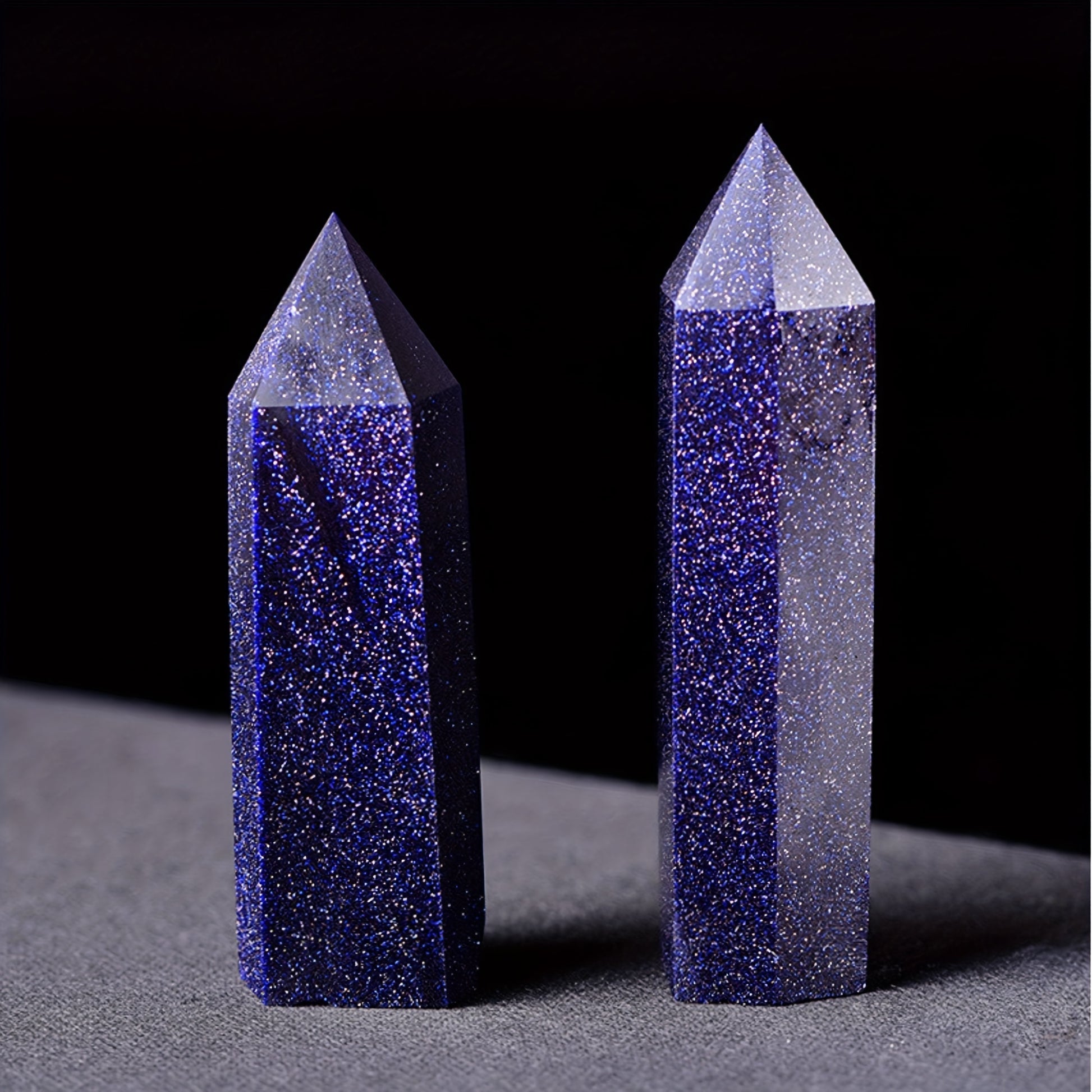 Blue Sandstone Point Crystal Tower Obelisk - Cosmic Serenity Shop