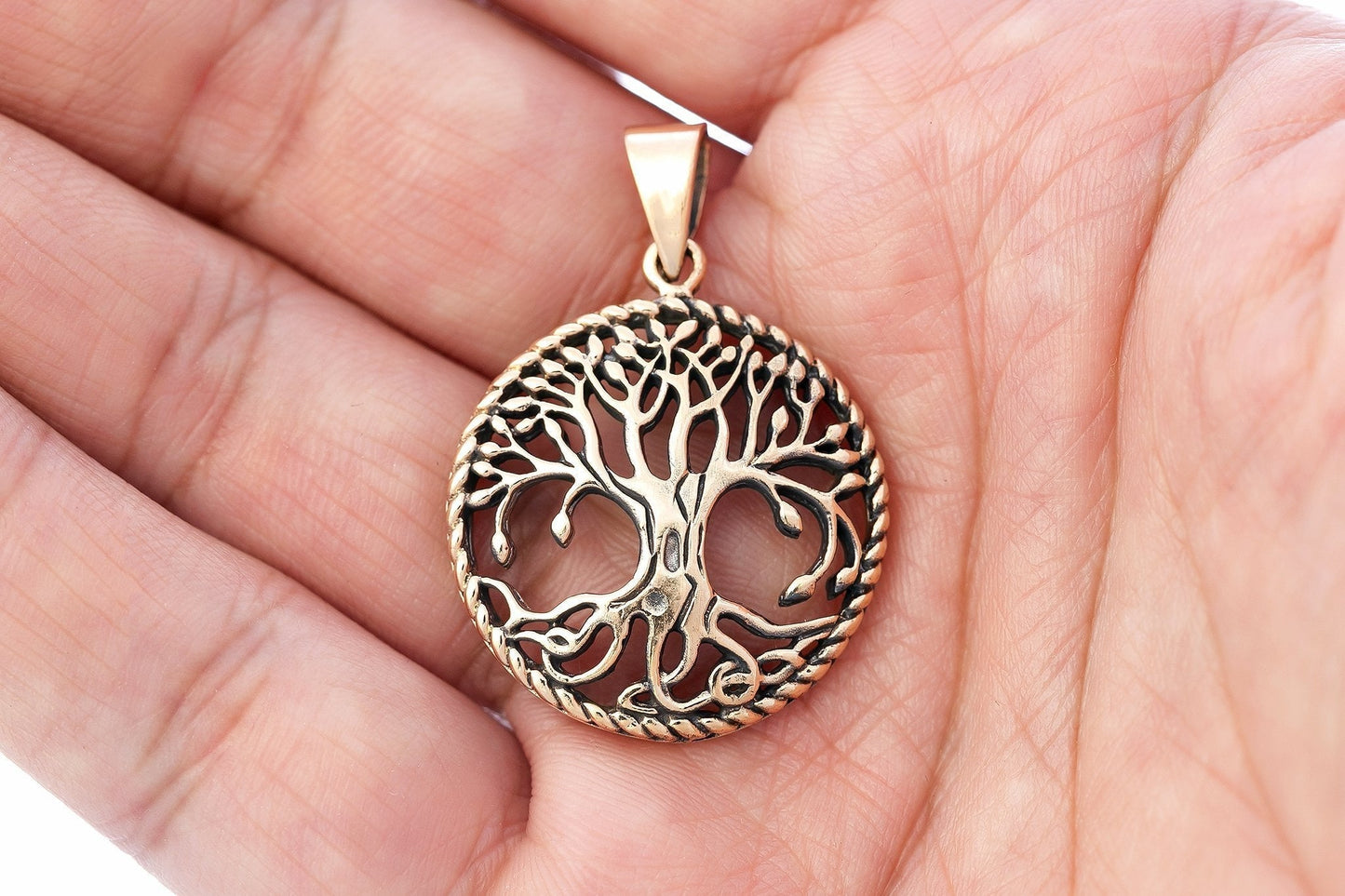 Viking Yggdrasil Tree of Life Bronze Pendant - Cosmic Serenity Shop