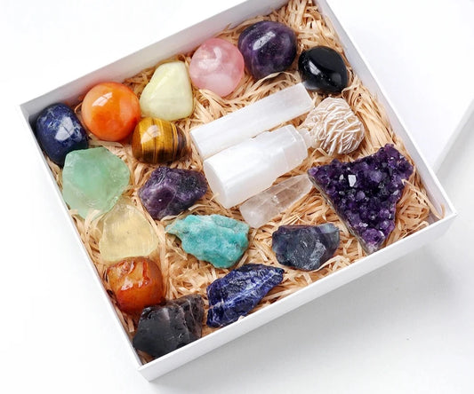 Natural Crystal Gift Box Set - 20pc 