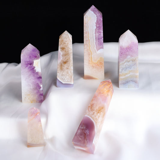 Natural Crystal Towers Square Pillar - Cosmic Serenity Shop