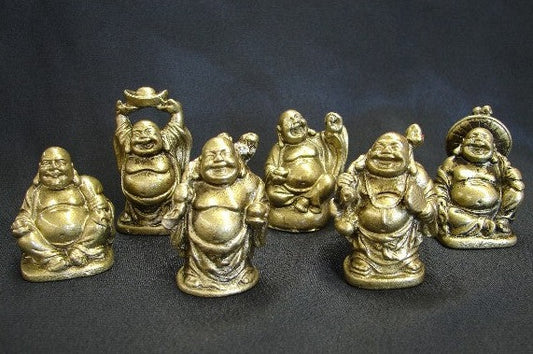 Set of 6 Buddha Statues - Feng Shui - Cosmic Serenity Shop