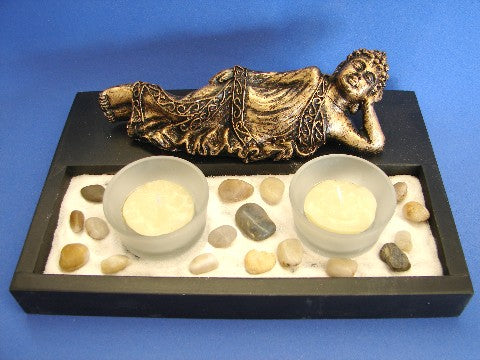 Zen Garden with Buddha Laying Down