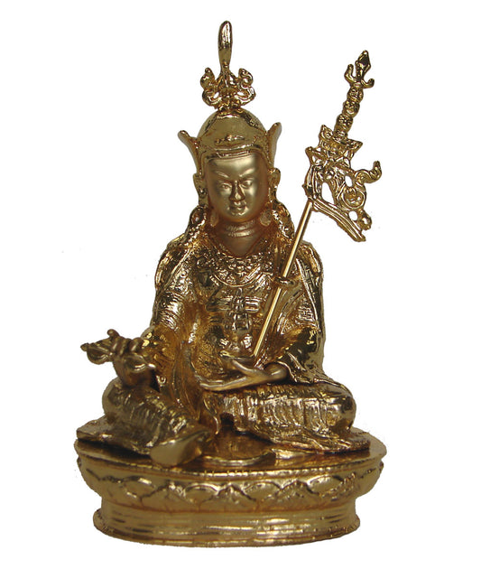 Mini Brass Guru Rinpoche Statue - Cosmic Serenity Shop